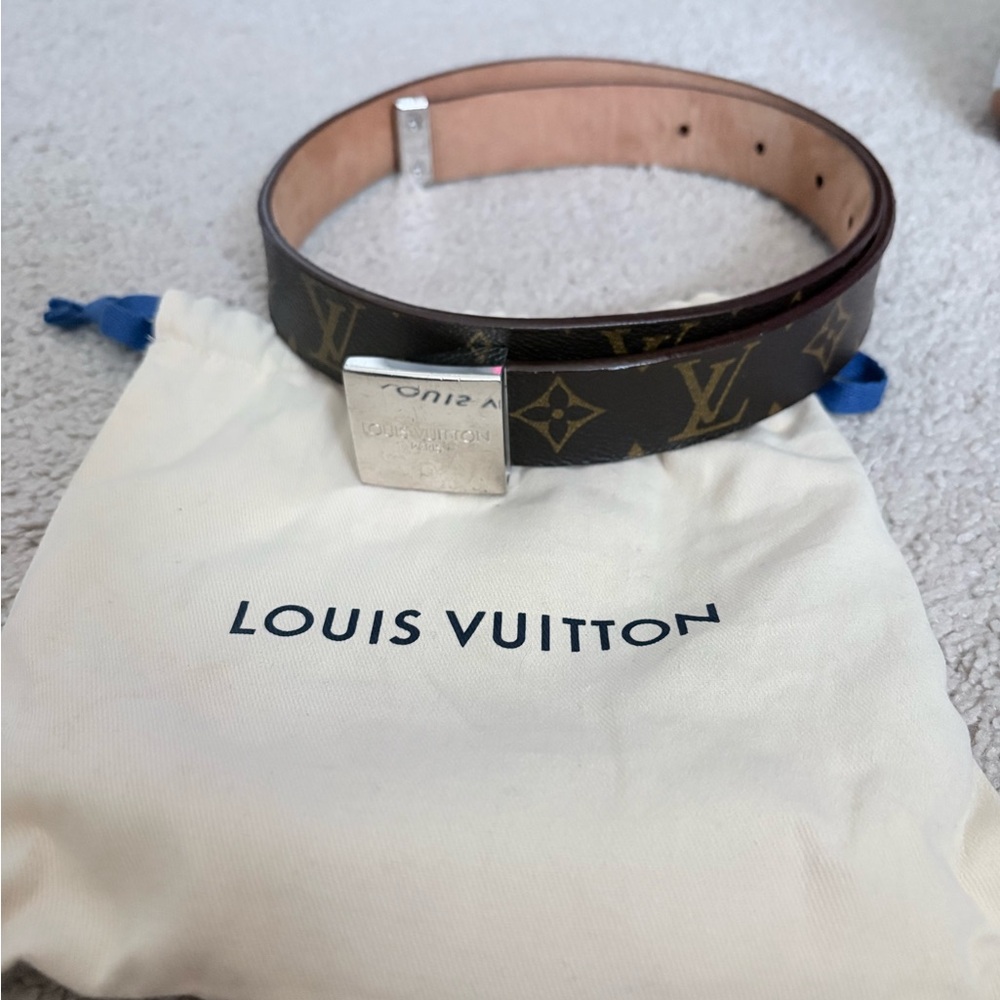 Louis Vuitton Monogram Canvas Belt in Brown
